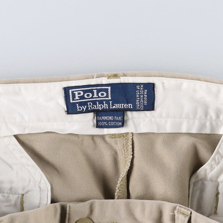 Ralph Lauren POLO by Ralph Lauren HAMMOND PANT, two-pleat chino pants, men's size W34 / eaa513363