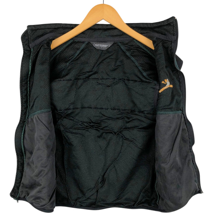 BLACK DIAMOND Fleece Vest, Made in USA, Women's Size S (approx.) unclear Green type dark green Vintage Second Hand