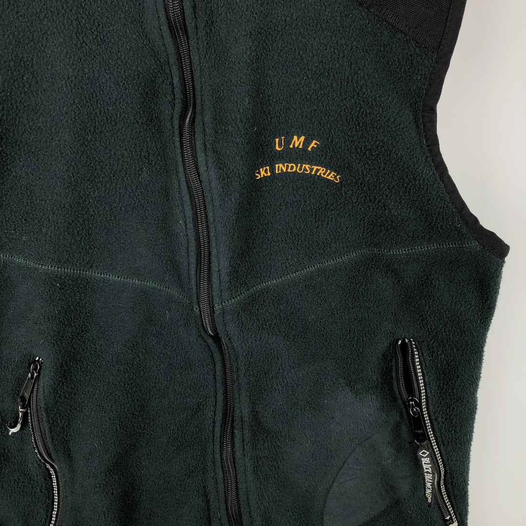 BLACK DIAMOND Fleece Vest, Made in USA, Women's Size S (approx.) unclear Green type dark green Vintage Second Hand