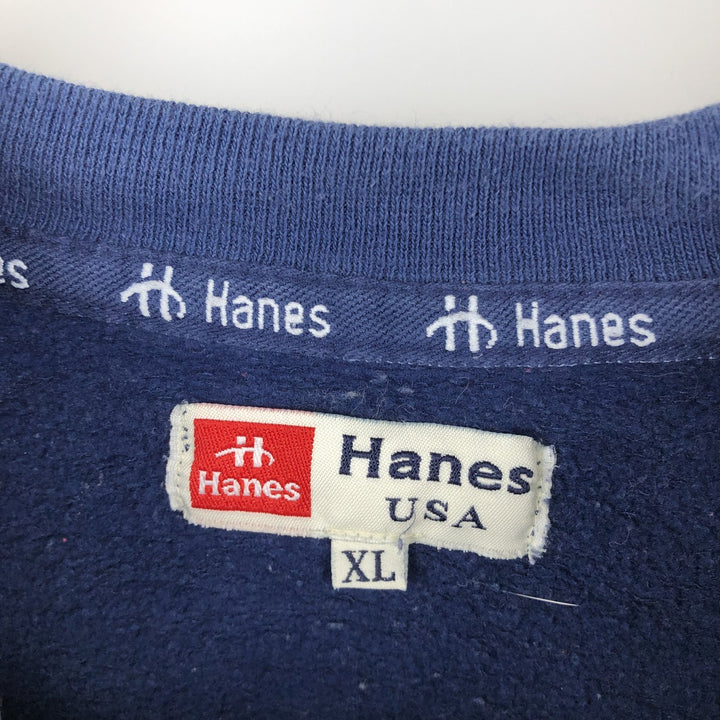 Hanes sweatshirt, women's size XL (approx.) cotton navy blue type Vintage Second Hand