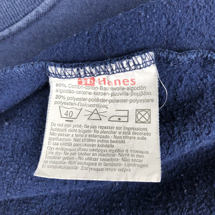 Hanes sweatshirt, women's size XL (approx.) cotton navy blue type Vintage Second Hand