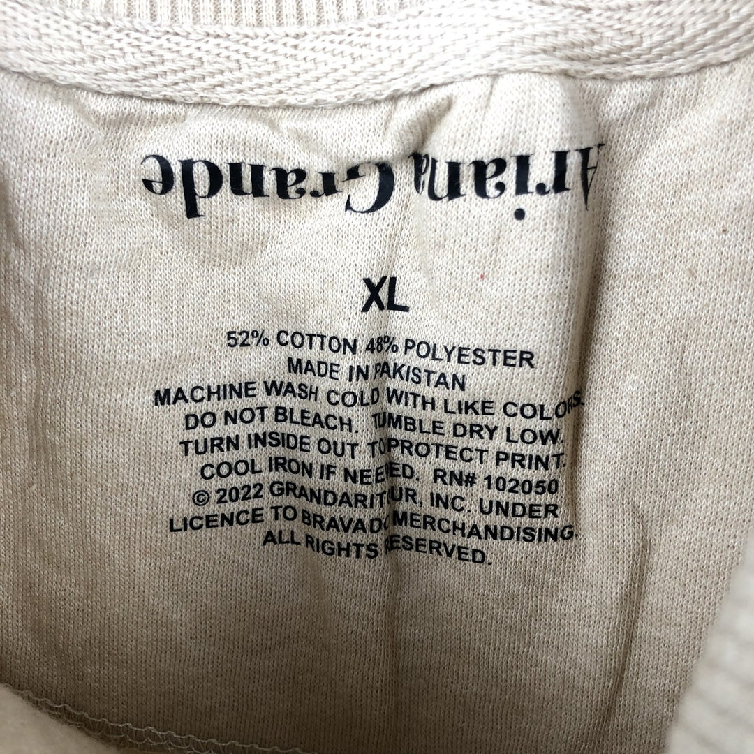 ARIANA GRANDE Band Sweatshirt (Women's XL equivalent) cotton Beige type Vintage Second Hand
