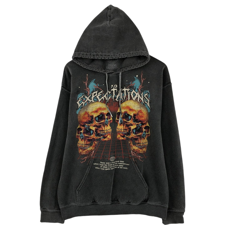 SOCIAL COLLISION Band Sweatshirt Pullover Hoodie (Men's Size M) cotton gray type Vintage Second Hand