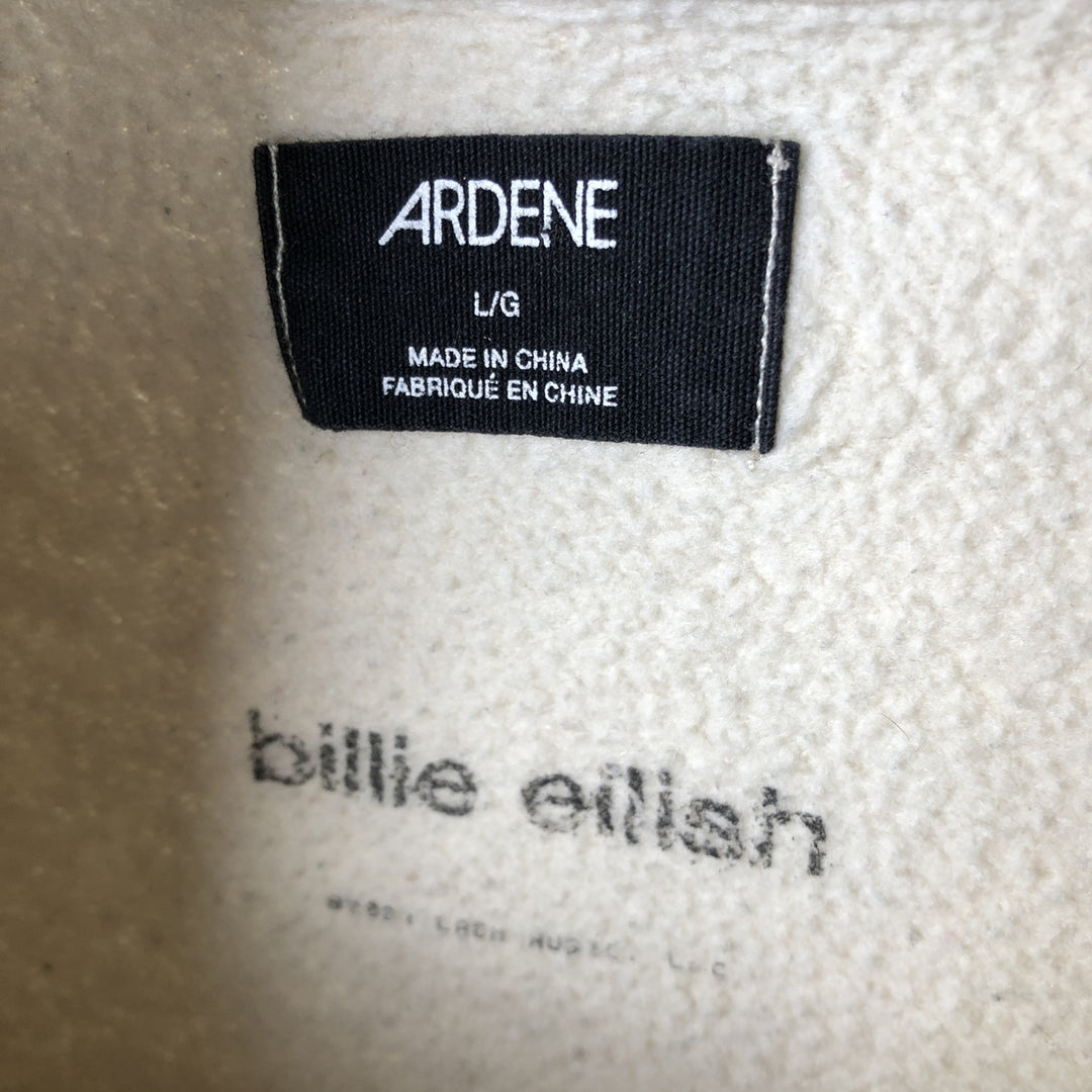 ARDENE BILLIE EILISH Billie Eilish Band Sweatshirt Pullover Hoodie, Women's Size L (approx.) cotton Beige type Vintage Second Hand