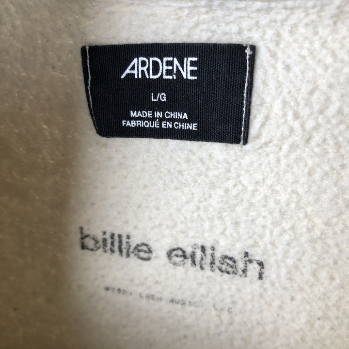 ARDENE BILLIE EILISH Billie Eilish Band Sweatshirt Pullover Hoodie, Women's Size L (approx.) cotton Beige type Vintage Second Hand