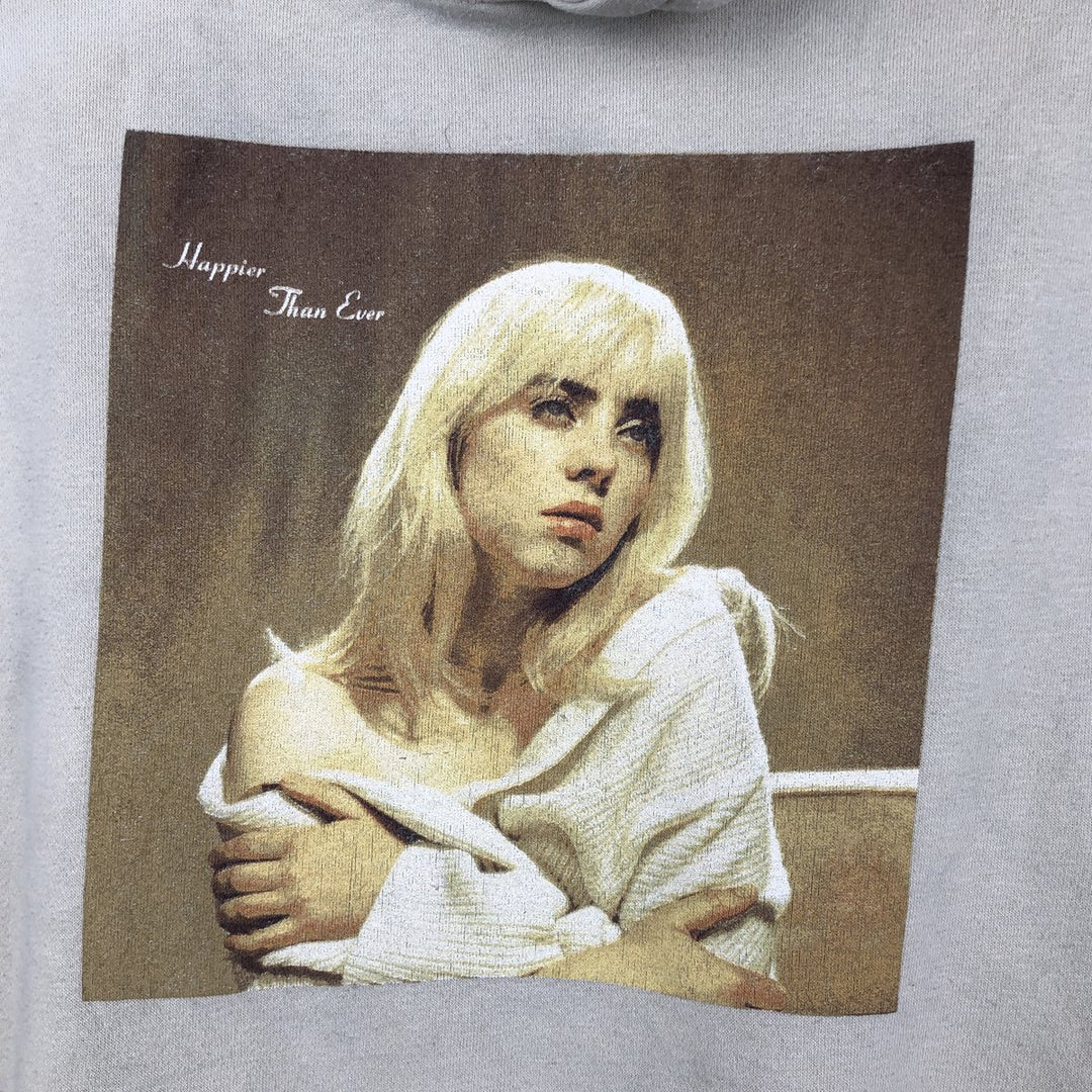 ARDENE BILLIE EILISH Billie Eilish Band Sweatshirt Pullover Hoodie, Women's Size L (approx.) cotton Beige type Vintage Second Hand