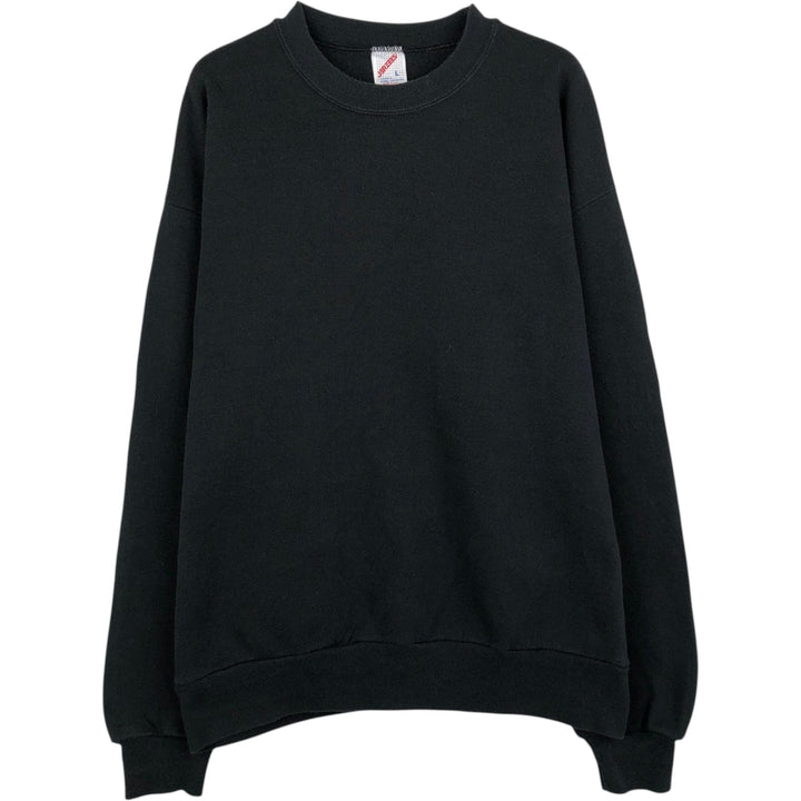 90'S Jerzees Plain Blank Sweatshirt Trainer Made in USA Men's Size L Vintage cotton black type Vintage Second Hand
