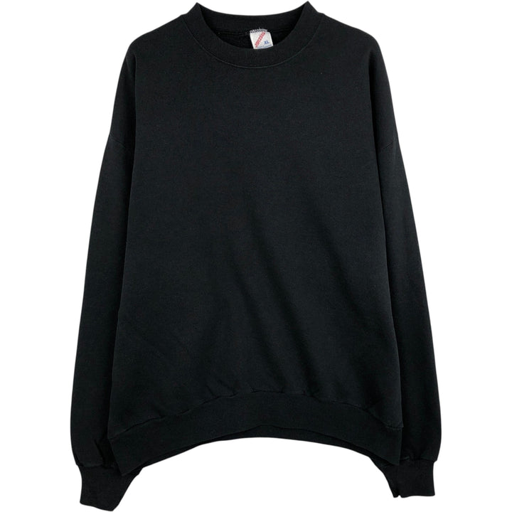 90'S Jerzees Plain Blank Sweatshirt Trainer Made in USA Men's XL Vintage cotton black type Vintage Second Hand