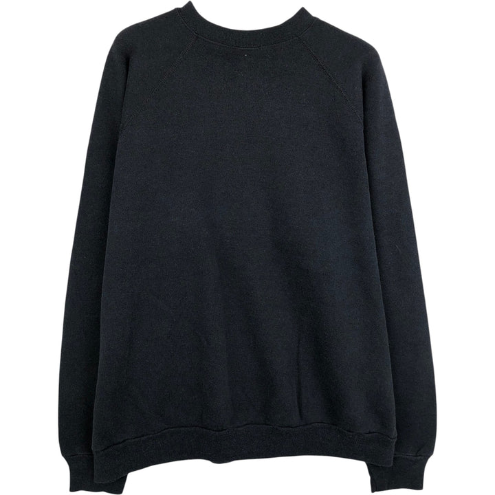 80'S Tultex Plain Blank Sweatshirt, Made in USA, Men's XL equivalent, Vintage, Raglan Sleeves acrylic black type Vintage Second Hand