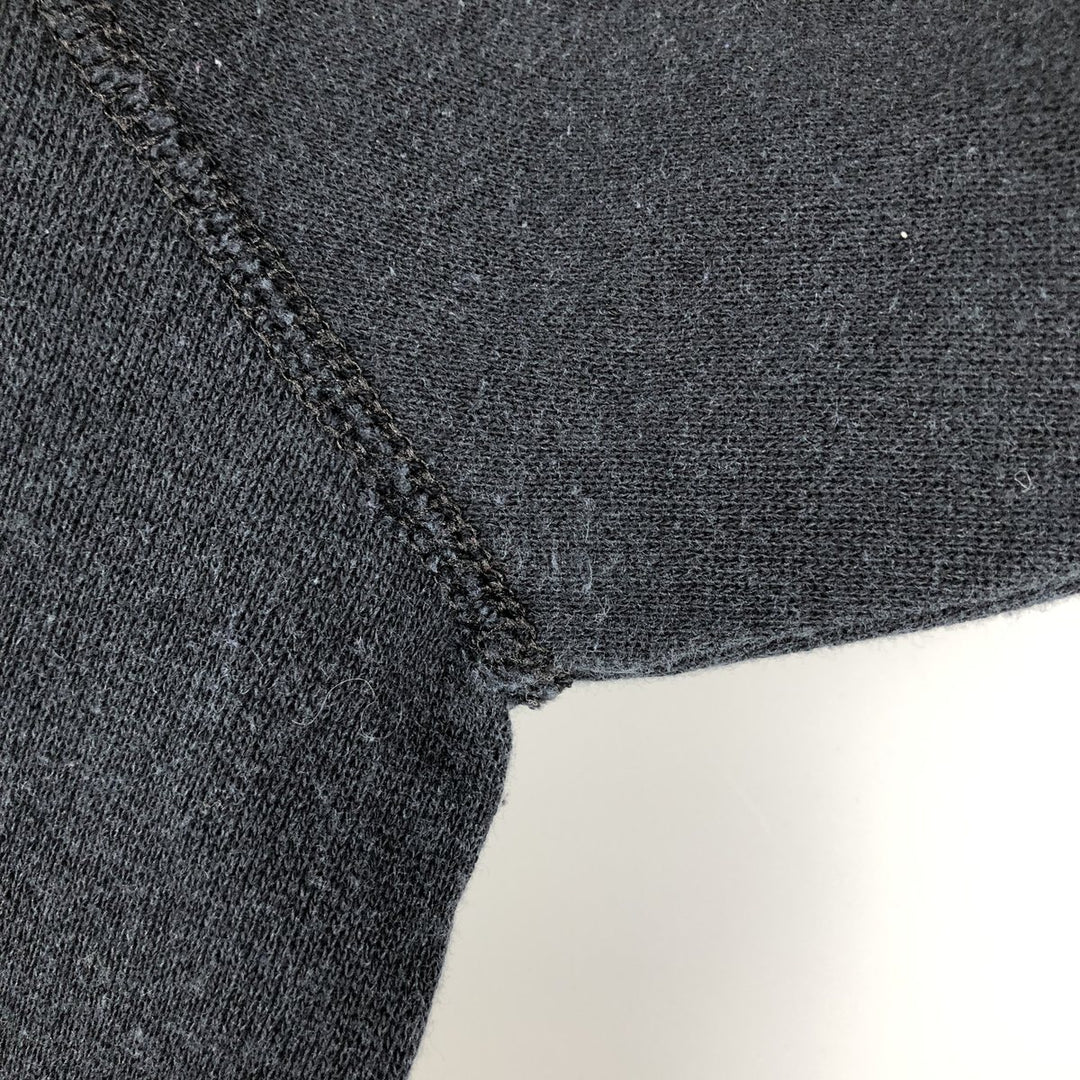 80'S Tultex Plain Blank Sweatshirt, Made in USA, Men's XL equivalent, Vintage, Raglan Sleeves acrylic black type Vintage Second Hand