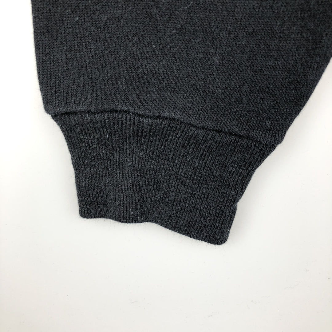 80'S Tultex Plain Blank Sweatshirt, Made in USA, Men's XL equivalent, Vintage, Raglan Sleeves acrylic black type Vintage Second Hand
