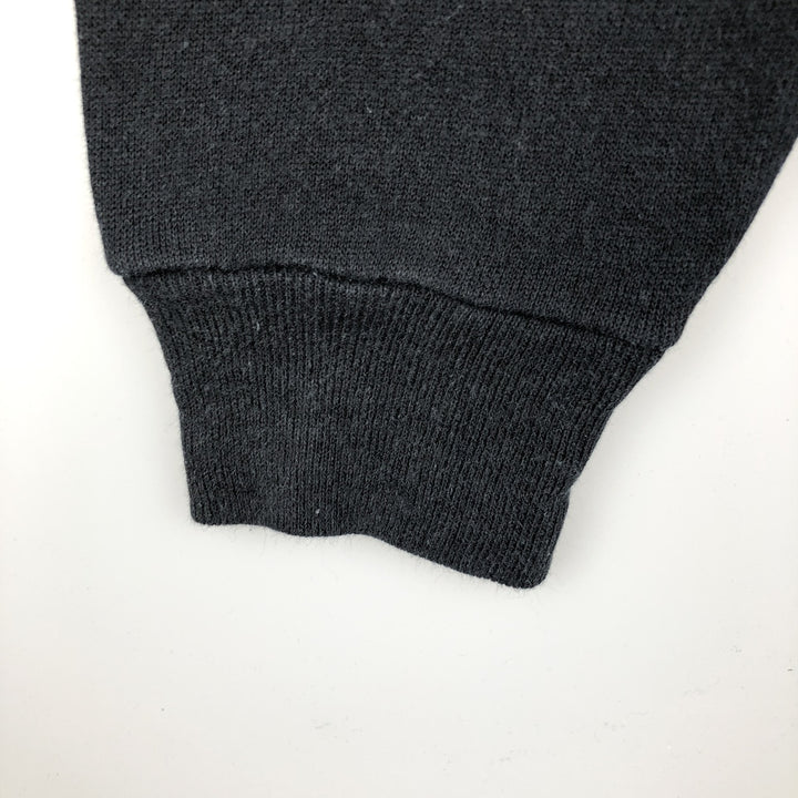 80'S Tultex Plain Blank Sweatshirt, Made in USA, Men's XL equivalent, Vintage, Raglan Sleeves acrylic black type Vintage Second Hand