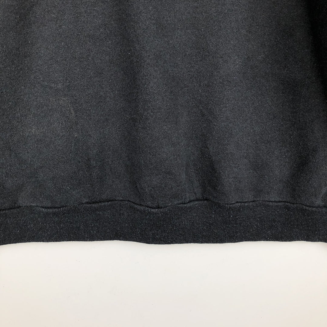 80'S Tultex Plain Blank Sweatshirt, Made in USA, Men's XL equivalent, Vintage, Raglan Sleeves acrylic black type Vintage Second Hand