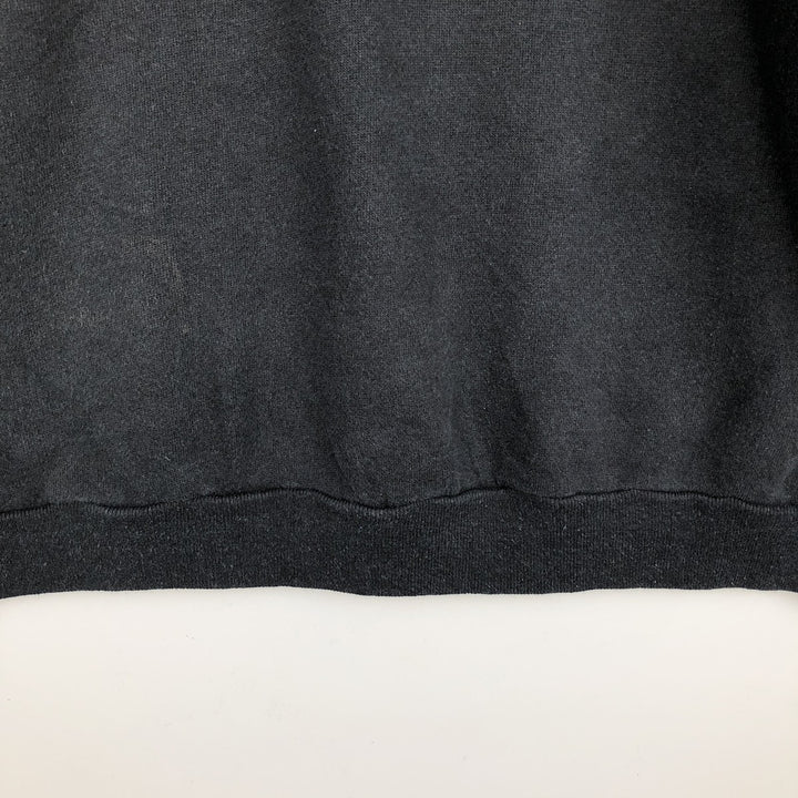 80'S Tultex Plain Blank Sweatshirt, Made in USA, Men's XL equivalent, Vintage, Raglan Sleeves acrylic black type Vintage Second Hand