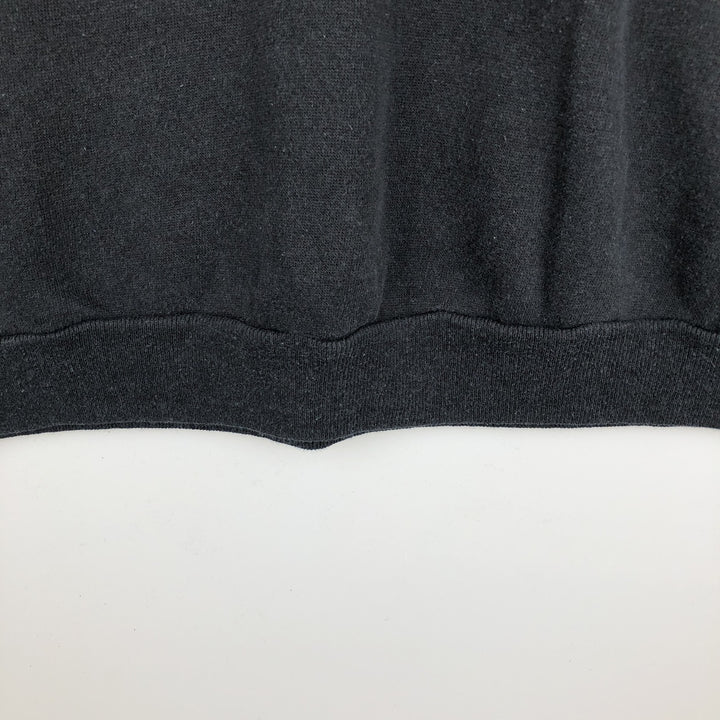80'S Tultex Plain Blank Sweatshirt, Made in USA, Men's XL equivalent, Vintage, Raglan Sleeves acrylic black type Vintage Second Hand