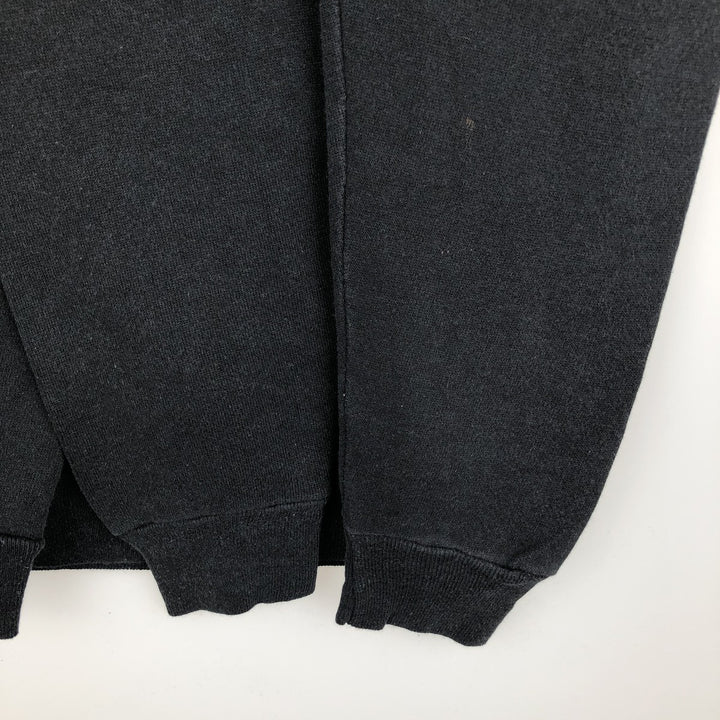 80'S Tultex Plain Blank Sweatshirt, Made in USA, Men's XL equivalent, Vintage, Raglan Sleeves acrylic black type Vintage Second Hand