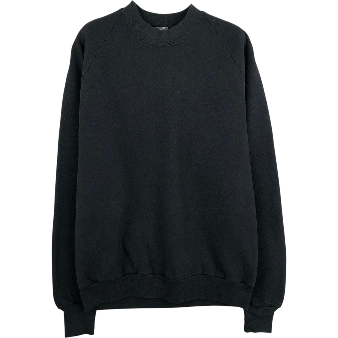 90'S Jerzees Plain Blank Sweatshirt Trainer Made in USA Men's Size L Vintage cotton black type Vintage Second Hand