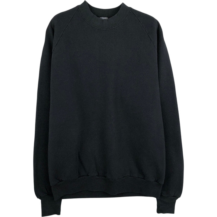 90'S Jerzees Plain Blank Sweatshirt Trainer Made in USA Men's Size L Vintage cotton black type Vintage Second Hand