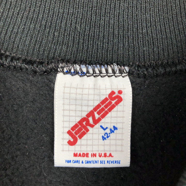 90'S Jerzees Plain Blank Sweatshirt Trainer Made in USA Men's Size L Vintage cotton black type Vintage Second Hand