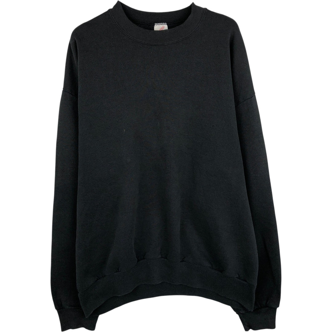 90'S Jerzees Plain Blank Sweatshirt Trainer Made in USA Men's XL Vintage cotton black type Vintage Second Hand