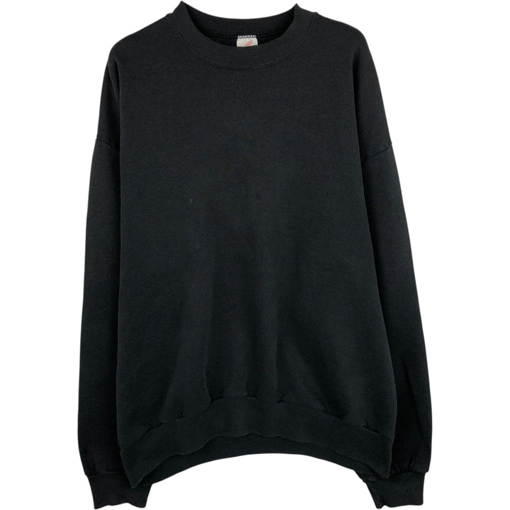 90'S Jerzees Plain Blank Sweatshirt Trainer Made in USA Men's XL Vintage cotton black type Vintage Second Hand
