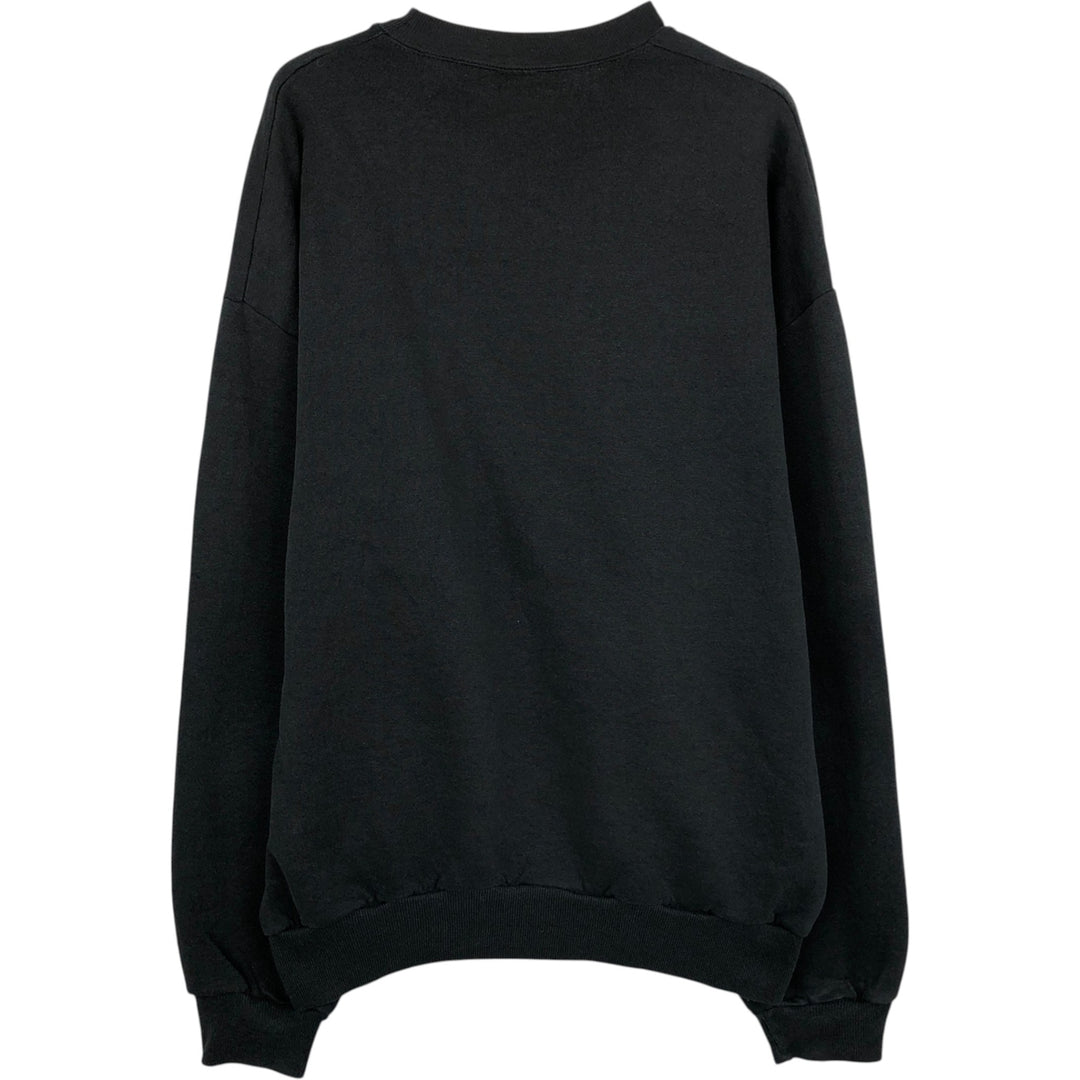 90'S Jerzees Plain Blank Sweatshirt Trainer Made in USA Men's XL Vintage cotton black type Vintage Second Hand