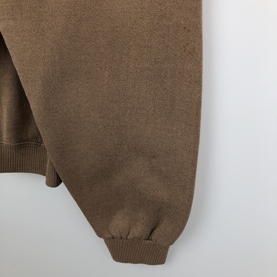 Vintage 90'S Lee Heavyweight Blank Sweatshirt, Made in USA, Men's Size XL cotton beige type brown Vintage Second Hand