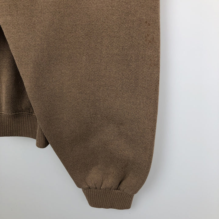 Vintage 90'S Lee Heavyweight Blank Sweatshirt, Made in USA, Men's Size XL cotton beige type brown Vintage Second Hand
