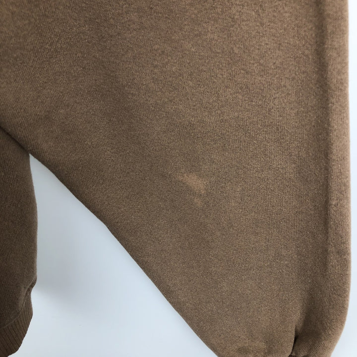 Vintage 90'S Lee Heavyweight Blank Sweatshirt, Made in USA, Men's Size XL cotton beige type brown Vintage Second Hand