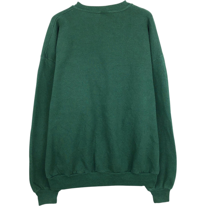 90'S Jerzees Plain Blank Sweatshirt Trainer Made in USA Men's XL Vintage cotton Green type dark green Vintage Second Hand