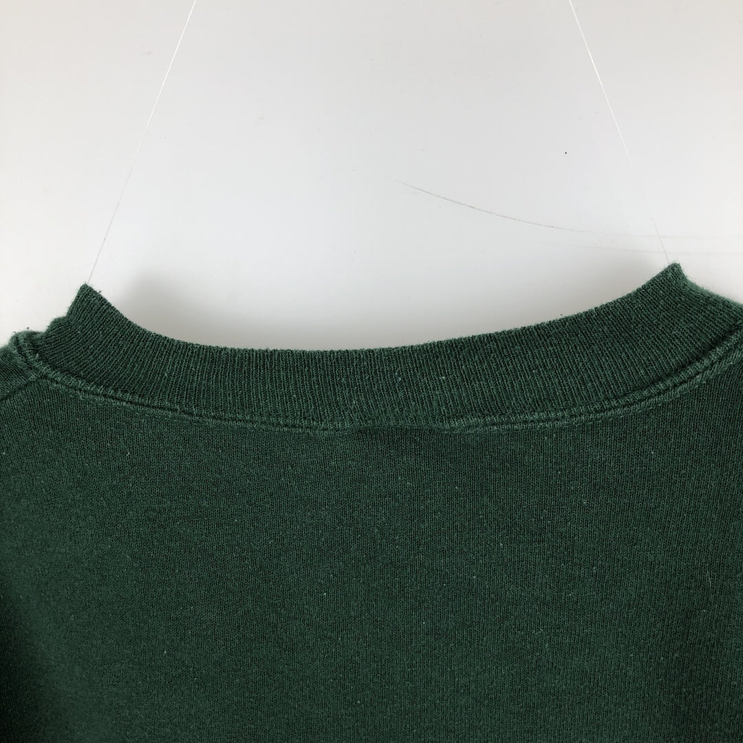 90'S Jerzees Plain Blank Sweatshirt Trainer Made in USA Men's XL Vintage cotton Green type dark green Vintage Second Hand