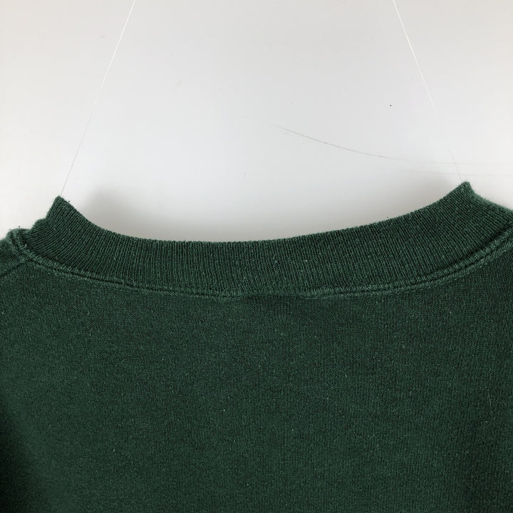 90'S Jerzees Plain Blank Sweatshirt Trainer Made in USA Men's XL Vintage cotton Green type dark green Vintage Second Hand