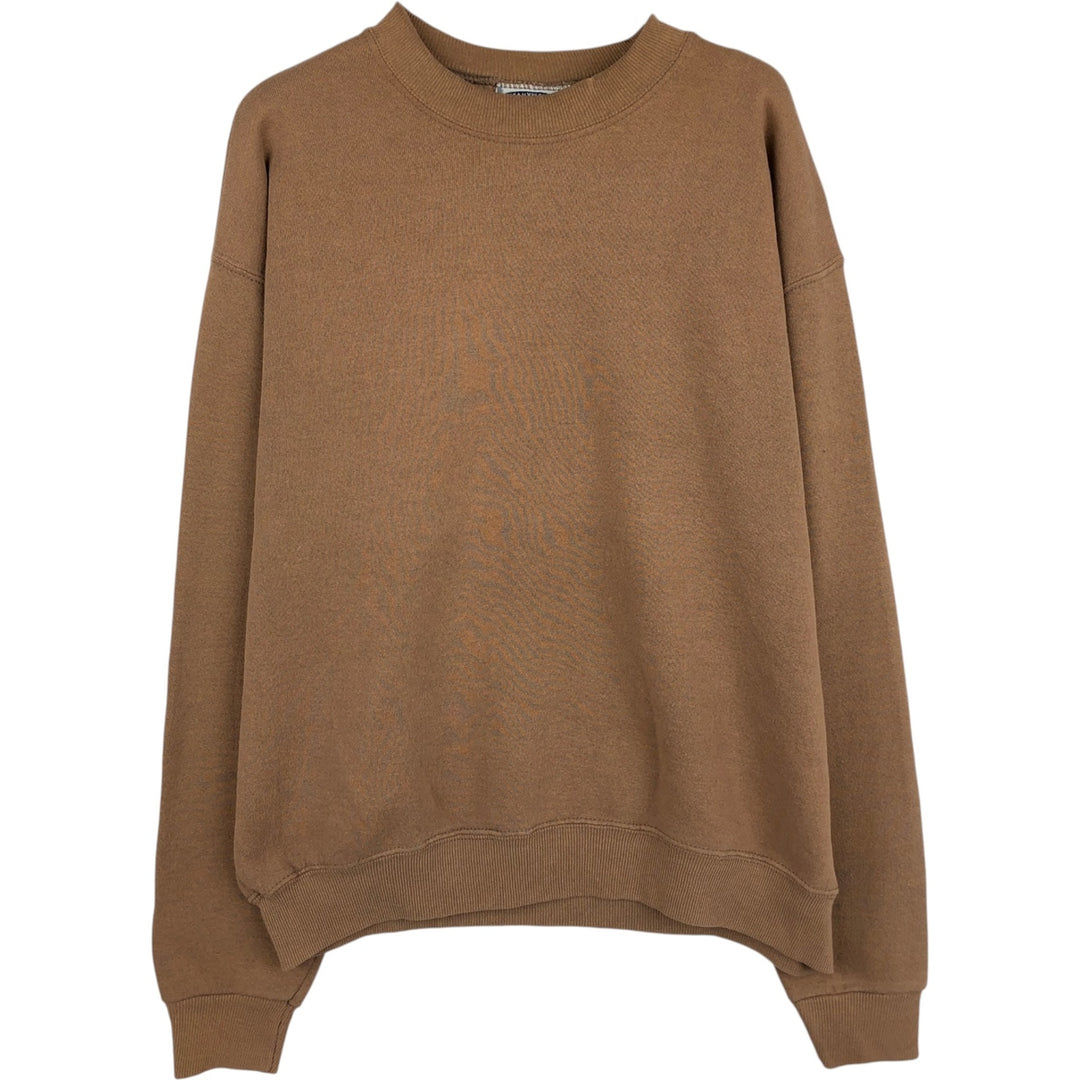 90'S Lee Heavyweight Plain Blank Sweatshirt, Made in USA, Men's Size M (Equivalent), Vintage cotton beige type brown Vintage Second Hand