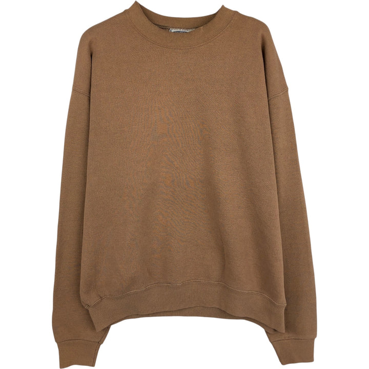 90'S Lee Heavyweight Plain Blank Sweatshirt, Made in USA, Men's Size M (Equivalent), Vintage cotton beige type brown Vintage Second Hand