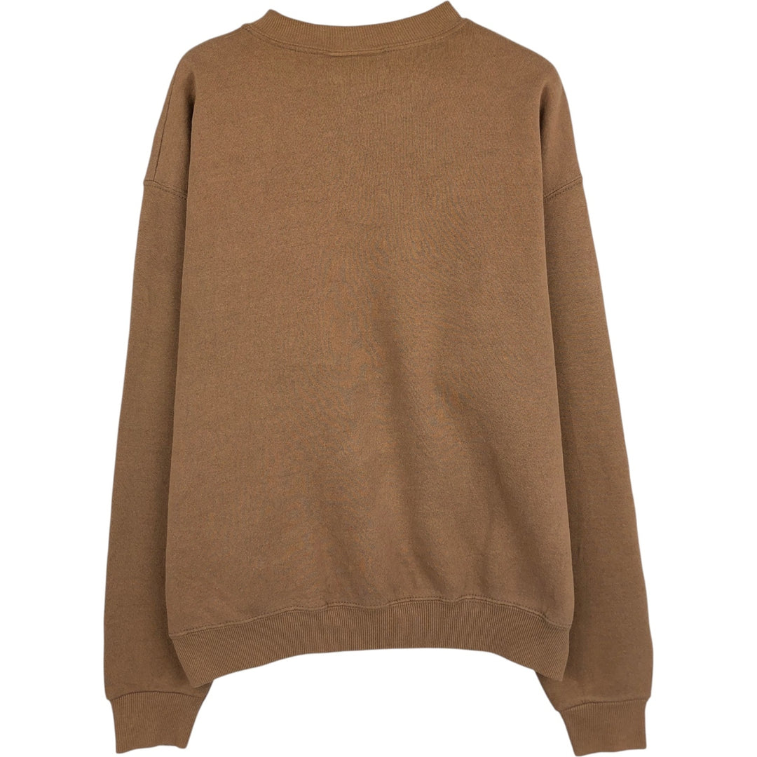 90'S Lee Heavyweight Plain Blank Sweatshirt, Made in USA, Men's Size M (Equivalent), Vintage cotton beige type brown Vintage Second Hand