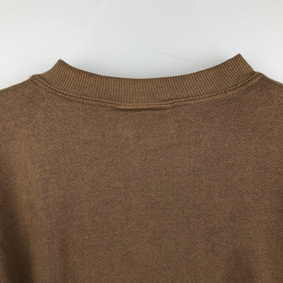 90'S Lee Heavyweight Plain Blank Sweatshirt, Made in USA, Men's Size M (Equivalent), Vintage cotton beige type brown Vintage Second Hand