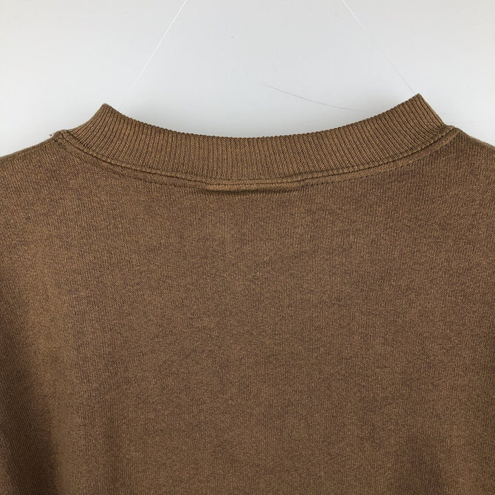 90'S Lee Heavyweight Plain Blank Sweatshirt, Made in USA, Men's Size M (Equivalent), Vintage cotton beige type brown Vintage Second Hand