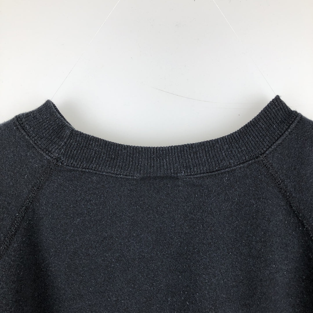 Vintage 90'S Hanes SPORT plain blank sweatshirt, made in the USA, men's size XL cotton black type Vintage Second Hand
