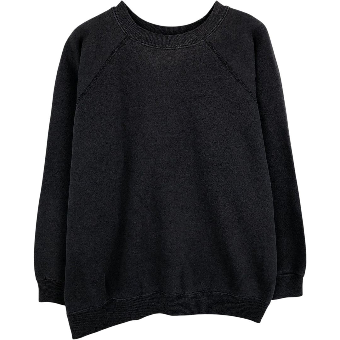 Vintage 90'S Hanes ACTIVEWEAR plain blank sweatshirt, made in the USA, men's size XL cotton black type Vintage Second Hand