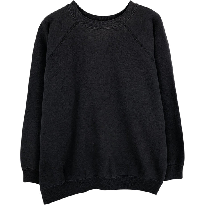 Vintage 90'S Hanes ACTIVEWEAR plain blank sweatshirt, made in the USA, men's size XL cotton black type Vintage Second Hand