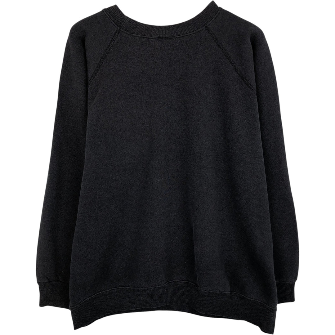 Vintage 90'S Hanes ACTIVEWEAR plain blank sweatshirt, made in the USA, men's size XL cotton black type Vintage Second Hand