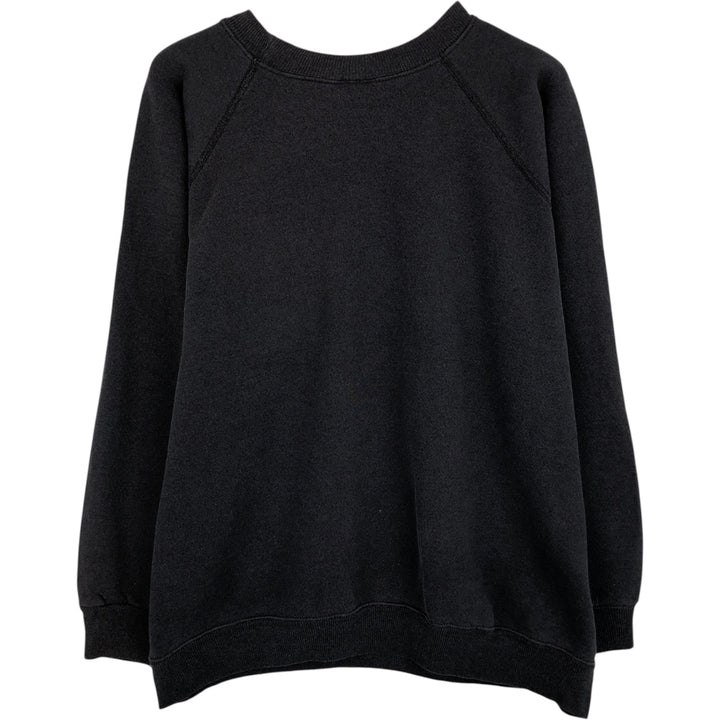 Vintage 90'S Hanes ACTIVEWEAR plain blank sweatshirt, made in the USA, men's size XL cotton black type Vintage Second Hand