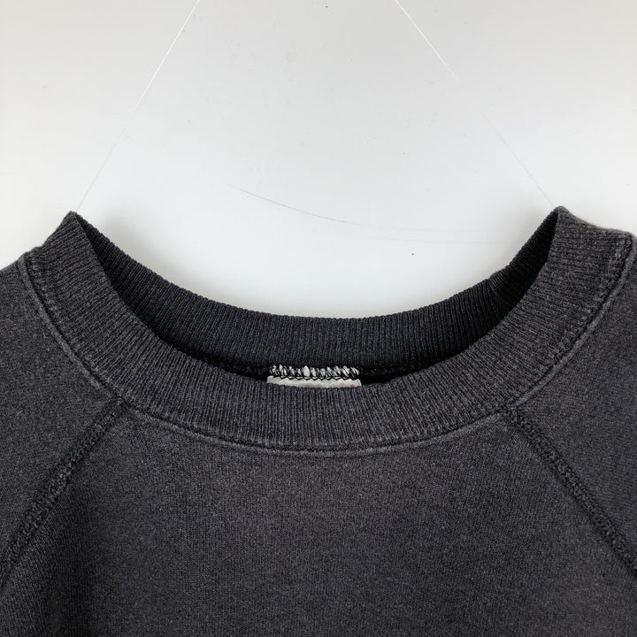 Vintage 90'S Hanes ACTIVEWEAR plain blank sweatshirt, made in the USA, men's size XL cotton black type Vintage Second Hand