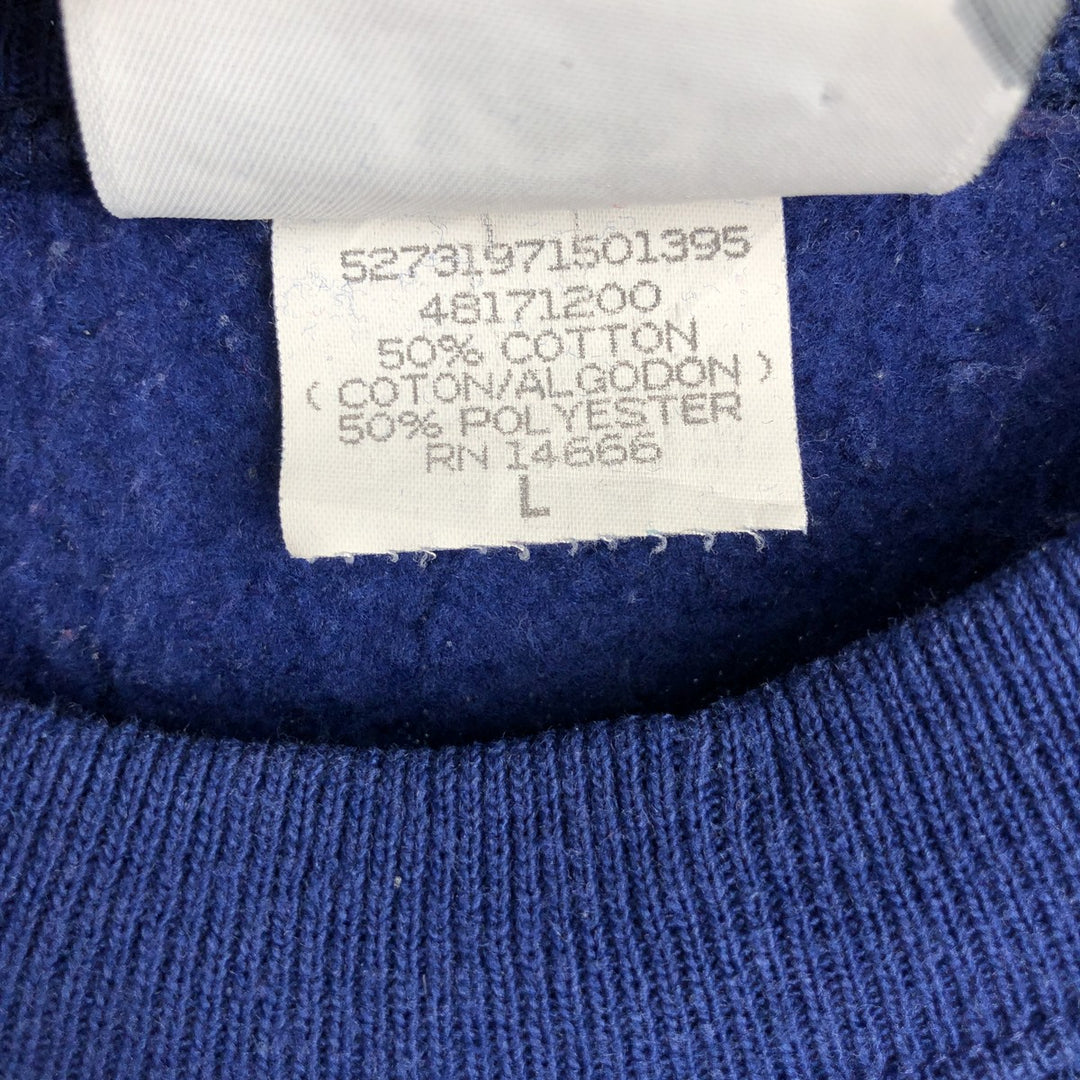 Vintage 90'S Lee Heavyweight Blank Sweatshirt, Made in USA, Men's Size L cotton blue type Vintage Second Hand