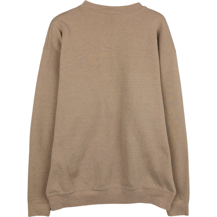 90'S Oneita Power-Sweats plain blank sweatshirt, made in the USA, men's size L, vintage polyester Beige type Vintage Second Hand