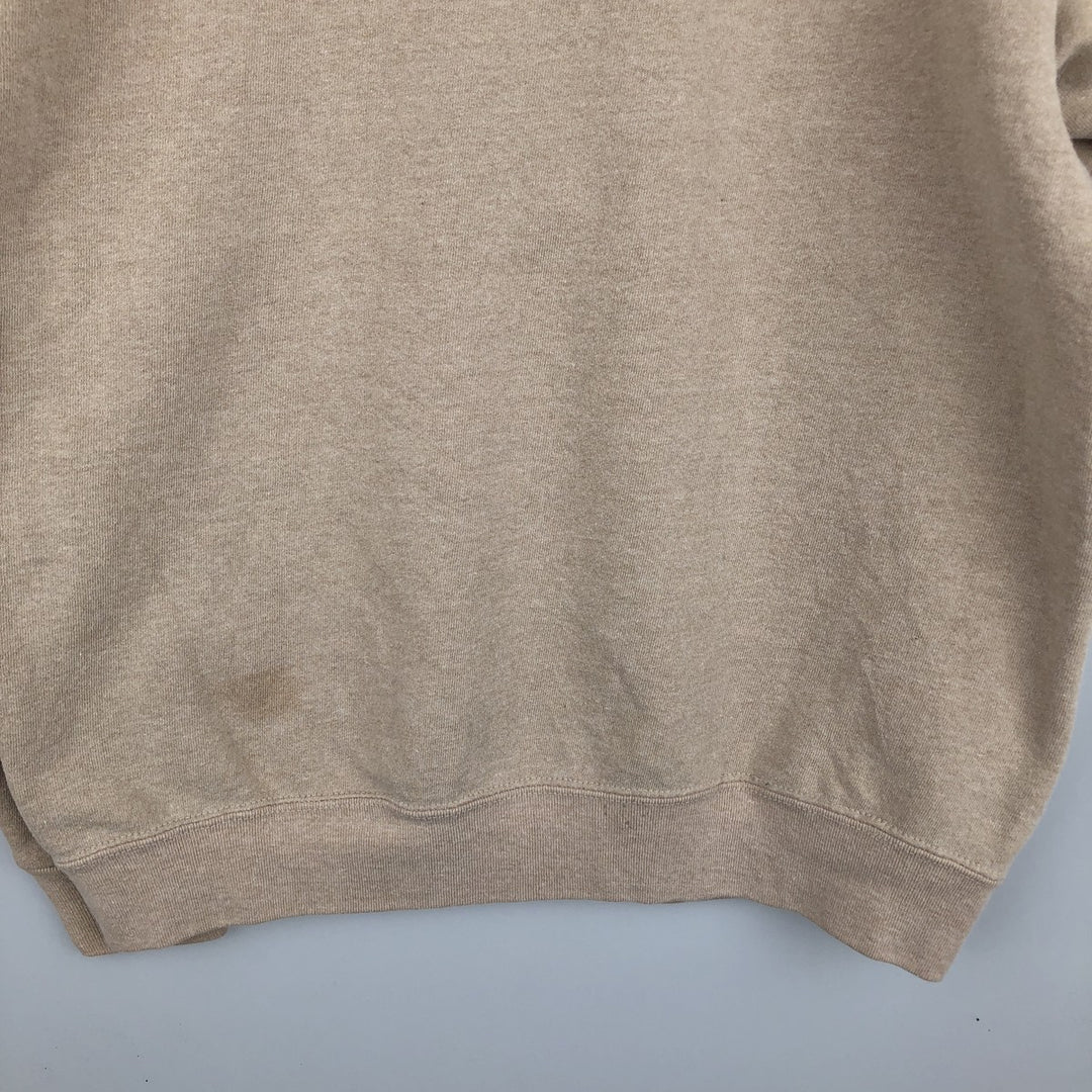90'S Oneita Power-Sweats plain blank sweatshirt, made in the USA, men's size L, vintage polyester Beige type Vintage Second Hand
