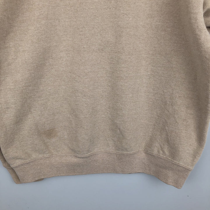 90'S Oneita Power-Sweats plain blank sweatshirt, made in the USA, men's size L, vintage polyester Beige type Vintage Second Hand