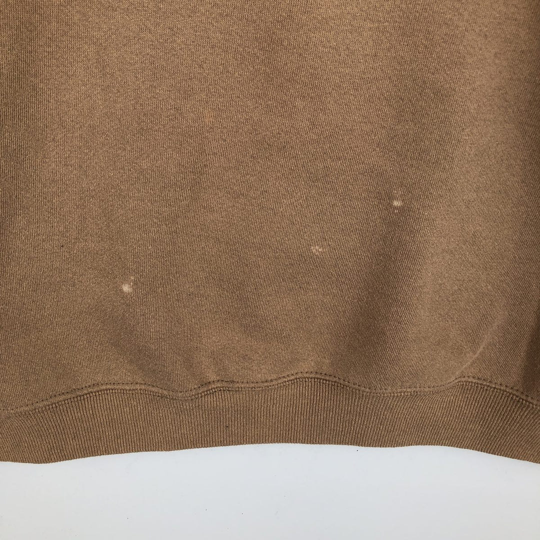 Vintage 90'S Lee Heavyweight Blank Sweatshirt, Made in USA, Men's Size XL cotton beige type brown Vintage Second Hand