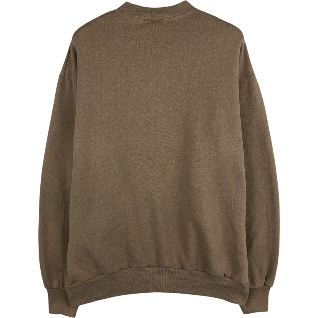 90'S Jerzees Plain Blank Sweatshirt Trainer Made in USA Men's Size L Vintage cotton Beige type Vintage Second Hand