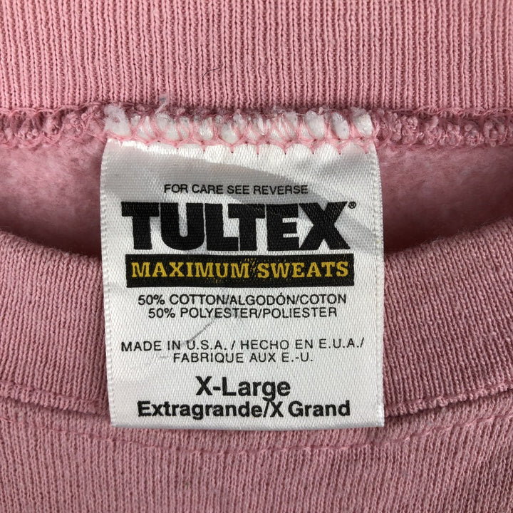 Vintage 90'S Tultex Maximum Sweats, plain, blank sweatshirt, made in the USA, men's size XL. cotton pink type Vintage Second Hand